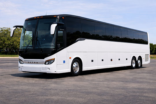 56-passenger charter bus available for charter in Gatlinburg, TN